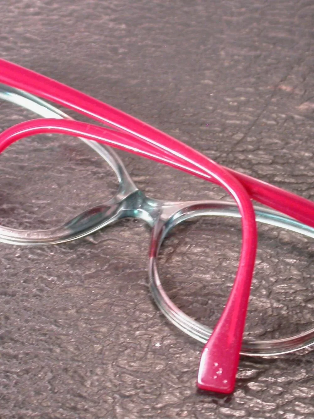 Fendi Pink Green Clear Designer Eyeglasses Made in Italy